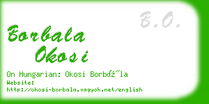 borbala okosi business card